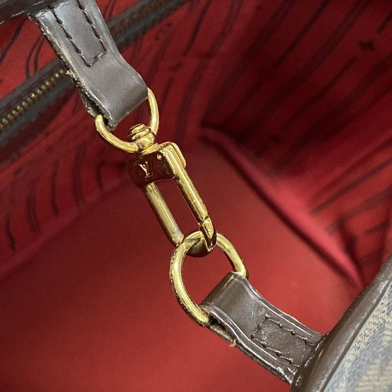 Louis Vuitton Damier Neverfull MM N51105 Ebène Tote Bag