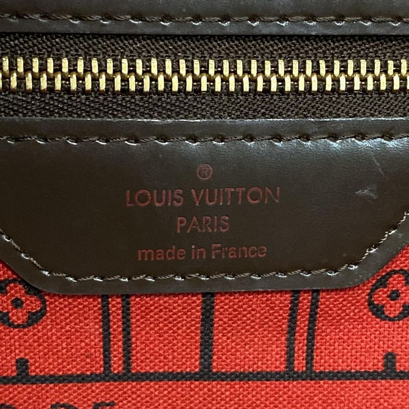 Louis Vuitton Damier Neverfull MM N51105 Ebène Tote Bag