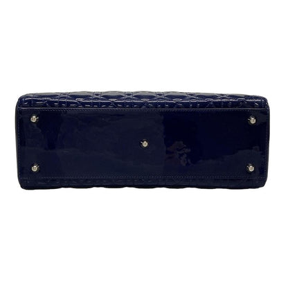 DIOR Christian Dior Handbag Lady Dior Large Bag Navy Leather
