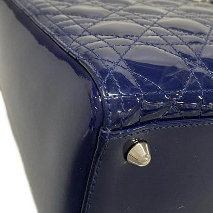 DIOR Christian Dior Handbag Lady Dior Large Bag Navy Leather