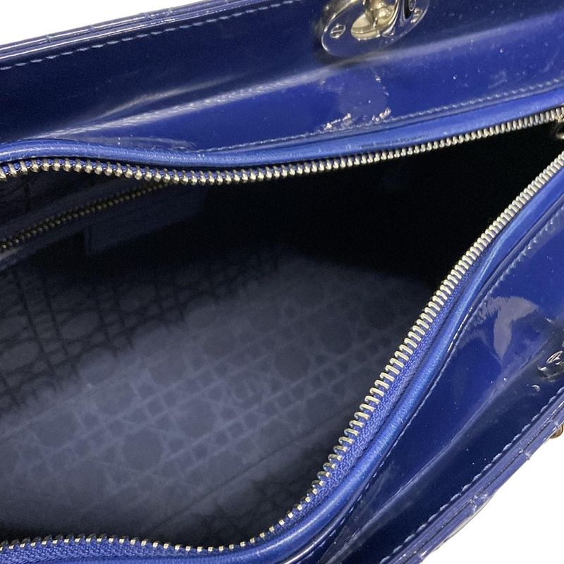 DIOR Christian Dior Handbag Lady Dior Large Bag Navy Leather