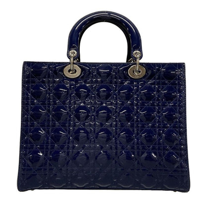 DIOR Christian Dior Handbag Lady Dior Large Bag Navy Leather