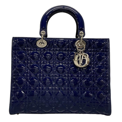 DIOR Christian Dior Handbag Lady Dior Large Bag Navy Leather