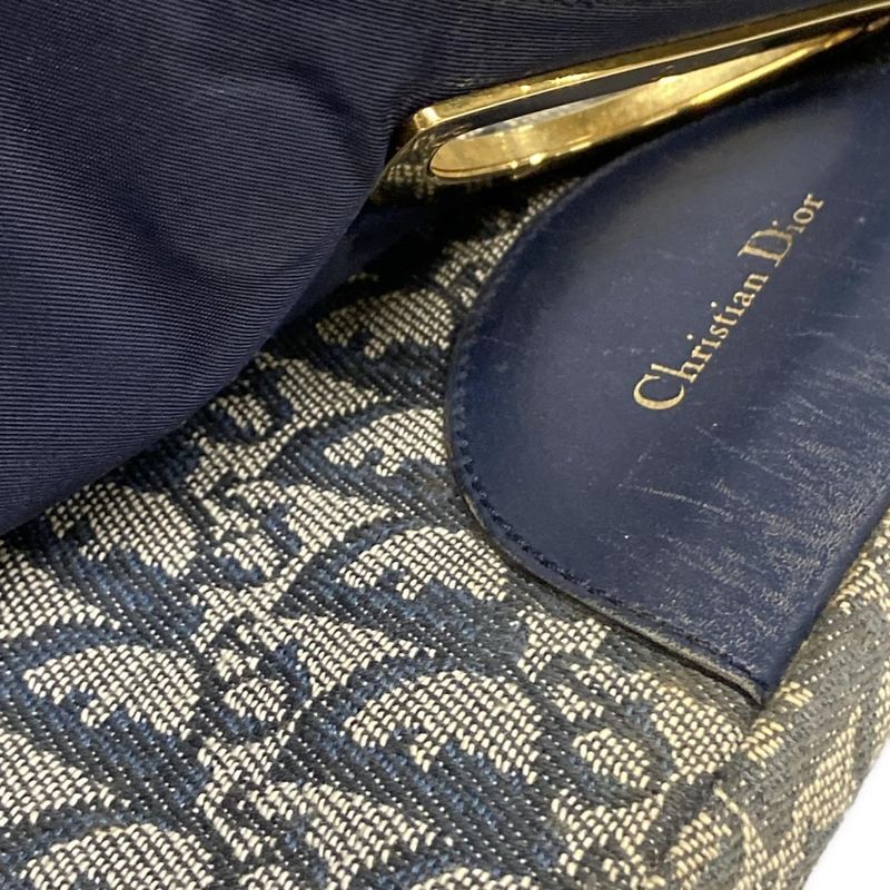 DIOR Christian Dior Shoulder Bag Maris Pearltrotter Ivory X Navy X Black Leather