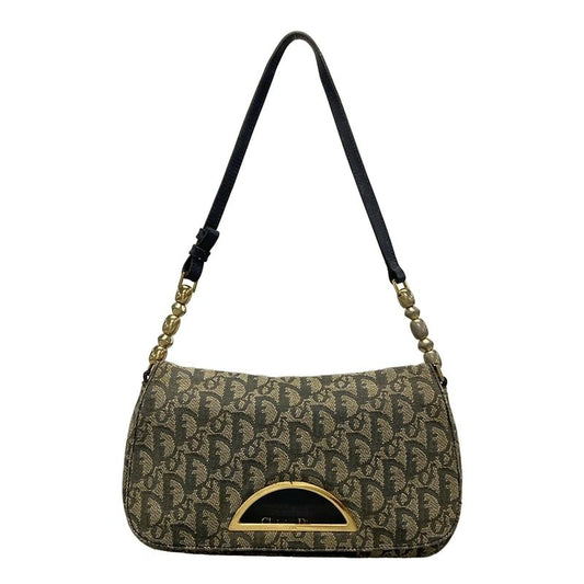 DIOR Christian Dior Shoulder Bag Maris Pearltrotter Ivory X Navy X Black Leather