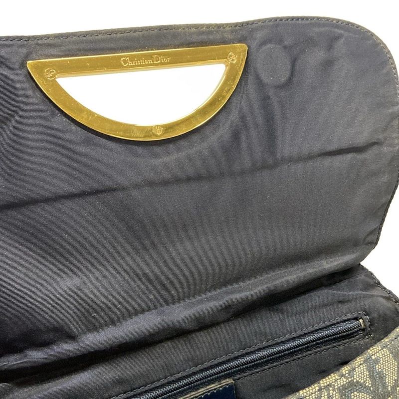 DIOR Christian Dior Shoulder Bag Maris Pearltrotter Ivory X Navy X Black Leather