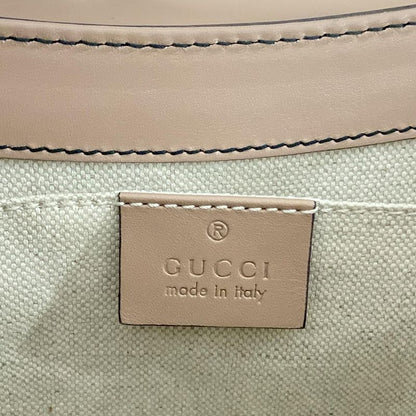 Gucci Shoulder Bag Emily GG Pattern 295402 Beige Dark Brown And Pink Beige