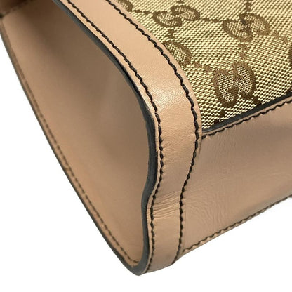 Gucci Shoulder Bag Emily GG Pattern 295402 Beige Dark Brown And Pink Beige