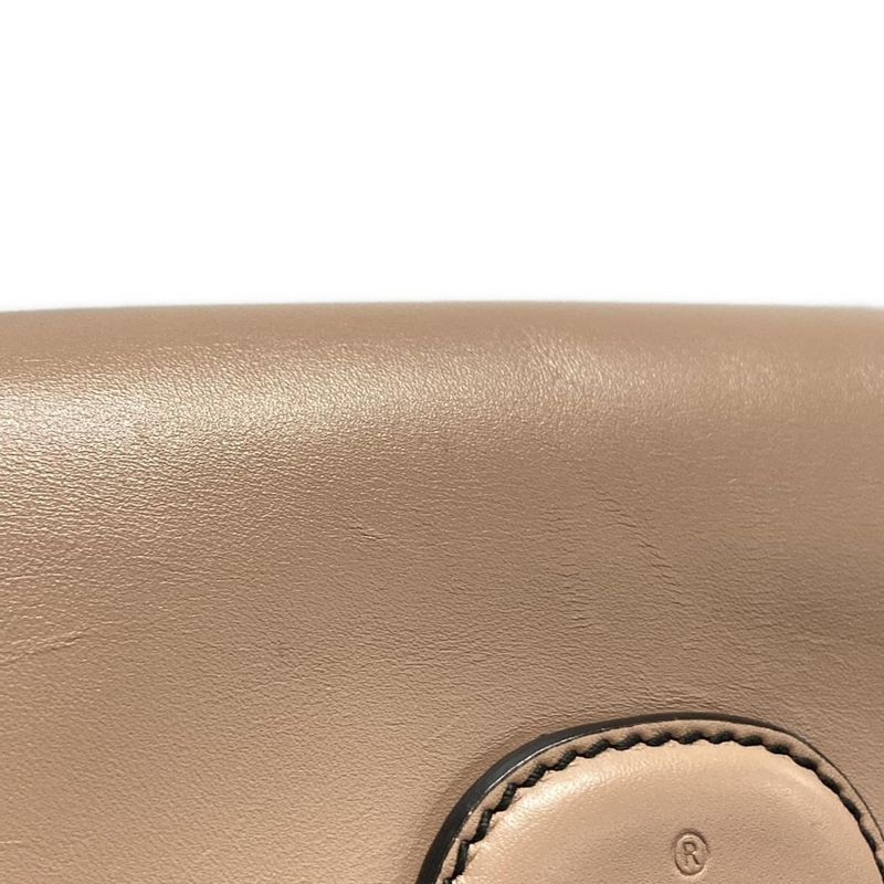 Gucci Shoulder Bag Emily GG Pattern 295402 Beige Dark Brown And Pink Beige