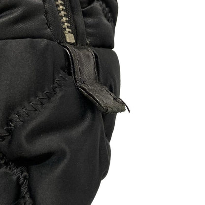 Chanel Shoulder Bag Bubble Quilt Black Chain Shoulder Silver Hardware