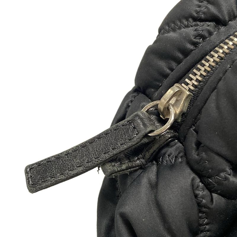 Chanel Shoulder Bag Bubble Quilt Black Chain Shoulder Silver Hardware