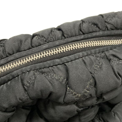 Chanel Shoulder Bag Bubble Quilt Black Chain Shoulder Silver Hardware