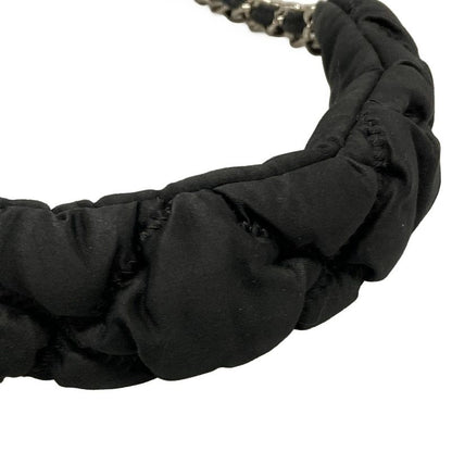 Chanel Shoulder Bag Bubble Quilt Black Chain Shoulder Silver Hardware