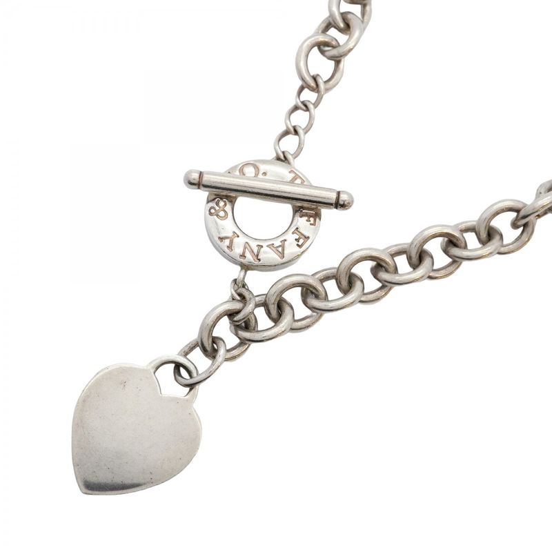 Tiffany & Co Necklace Heart Tag Toggle Silver 925 Ladies