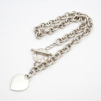 Tiffany & Co Necklace Heart Tag Toggle Silver 925 Ladies