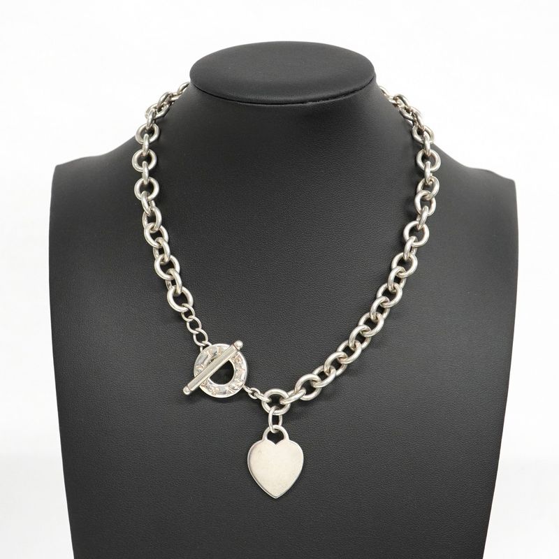 Tiffany & Co Necklace Heart Tag Toggle Silver 925 Ladies
