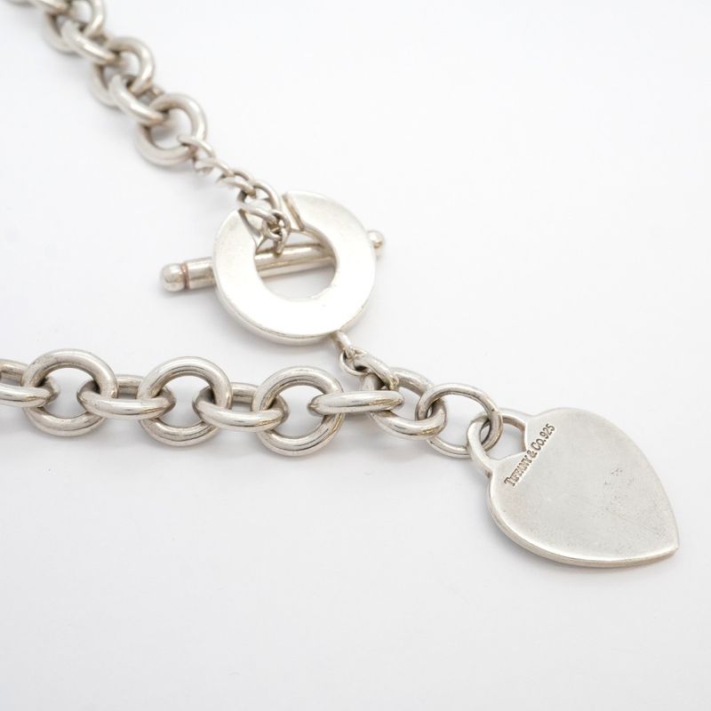 Tiffany & Co Necklace Heart Tag Toggle Silver 925 Ladies
