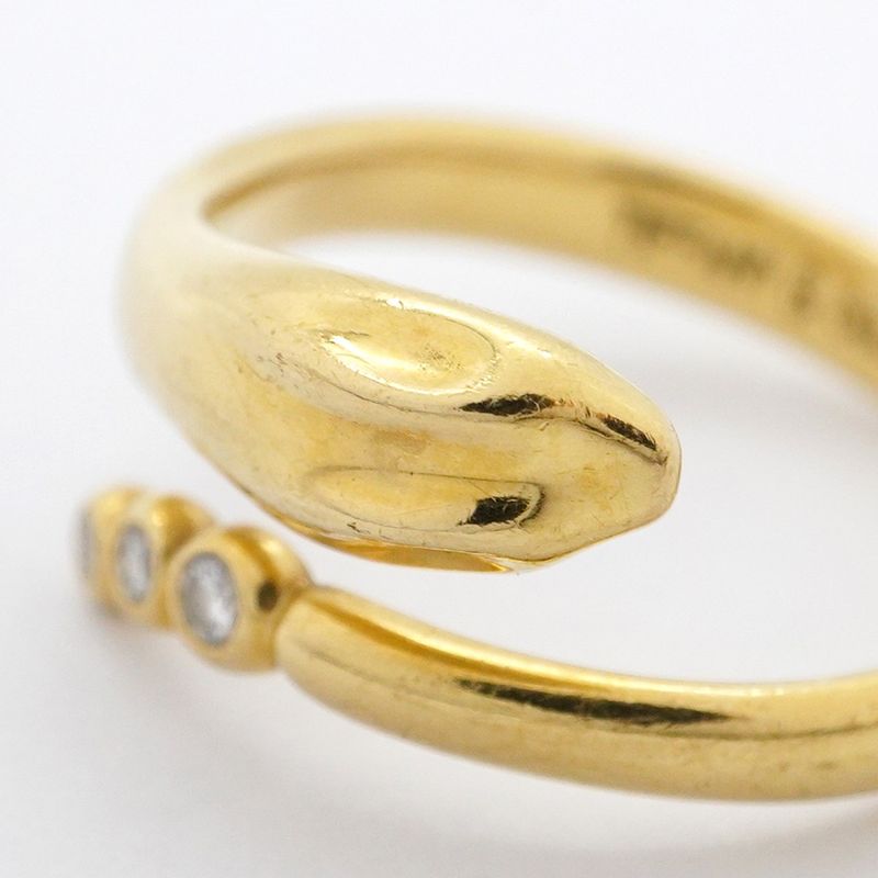 Tiffany & Co Ring Snake 3PD 18K Yellow Gold Yellow Gold With Diamonds Size 10.5
