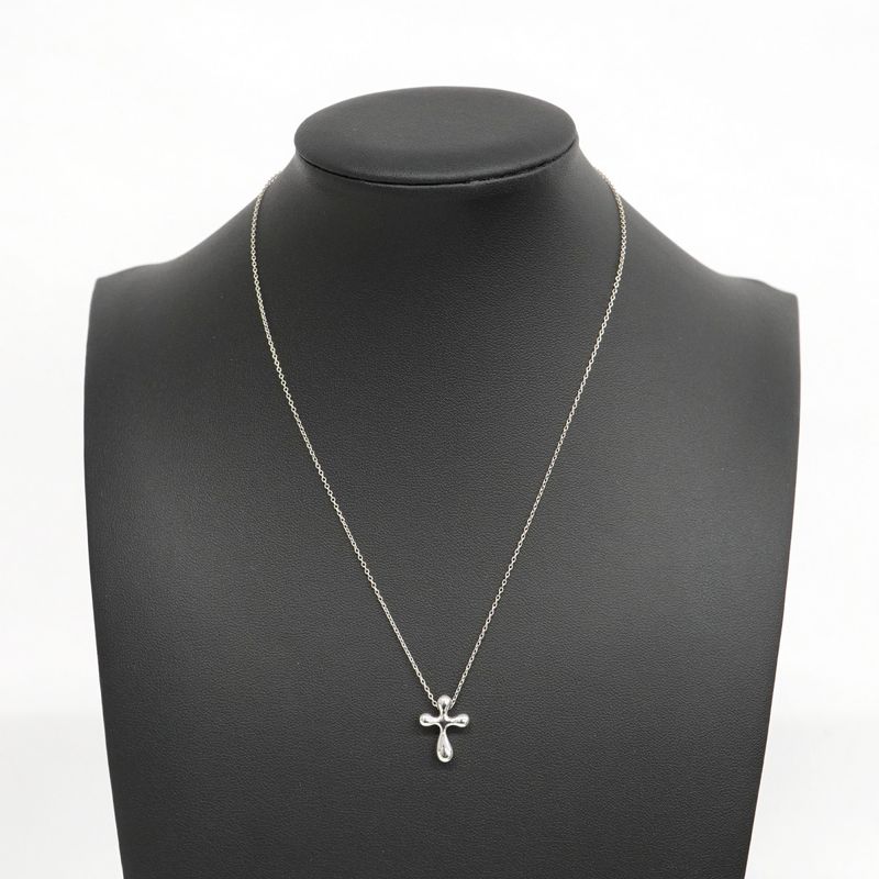 Tiffany & Co Necklace Small Cross Silver 925 Women