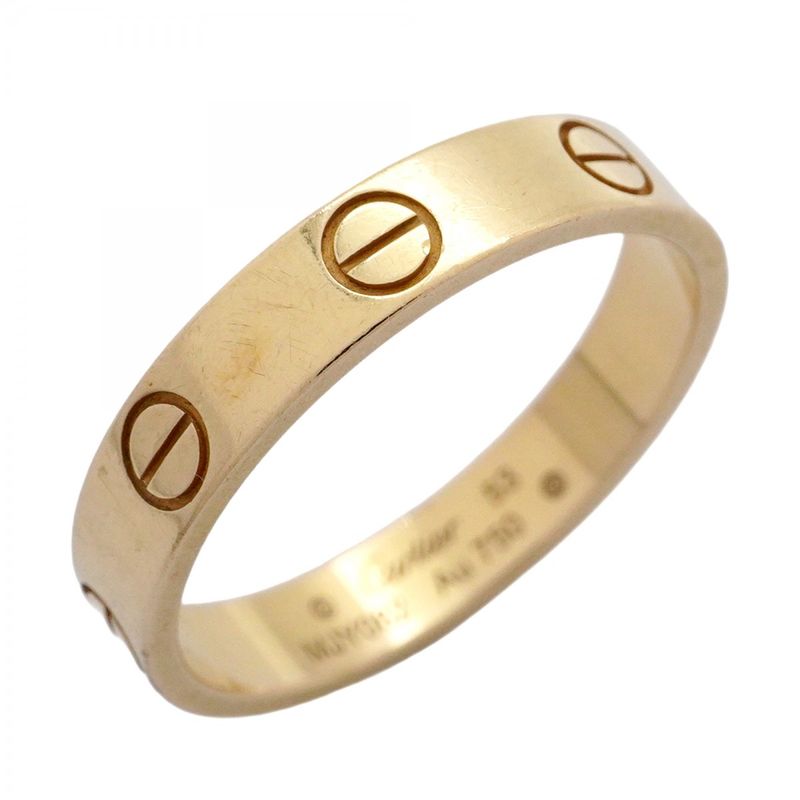 Cartier Ring Mini Love 18K Yellow Gold Yellow Gold #53 Ladies