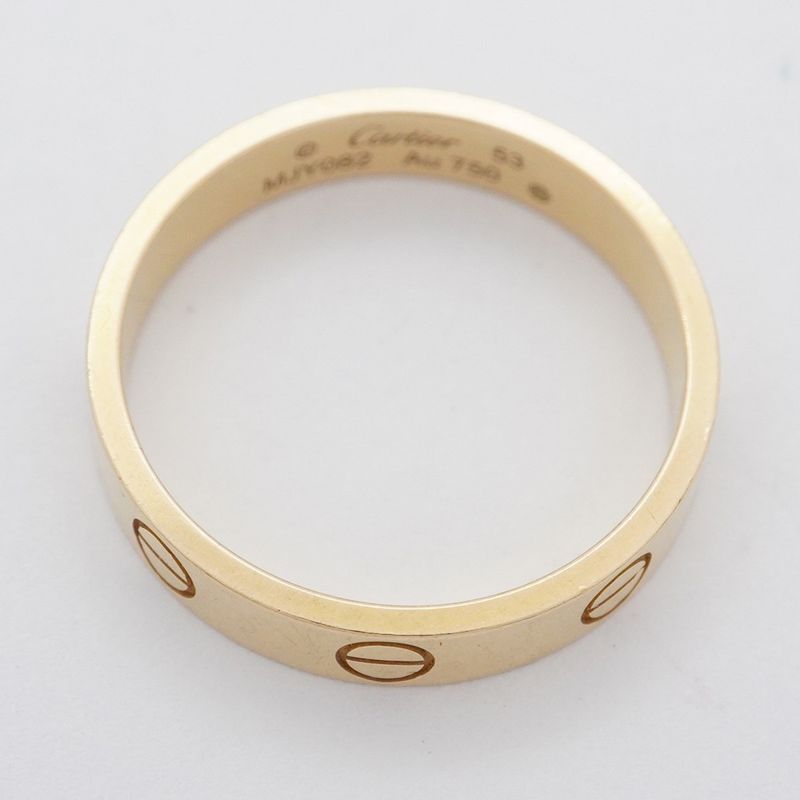 Cartier Ring Mini Love 18K Yellow Gold Yellow Gold #53 Ladies