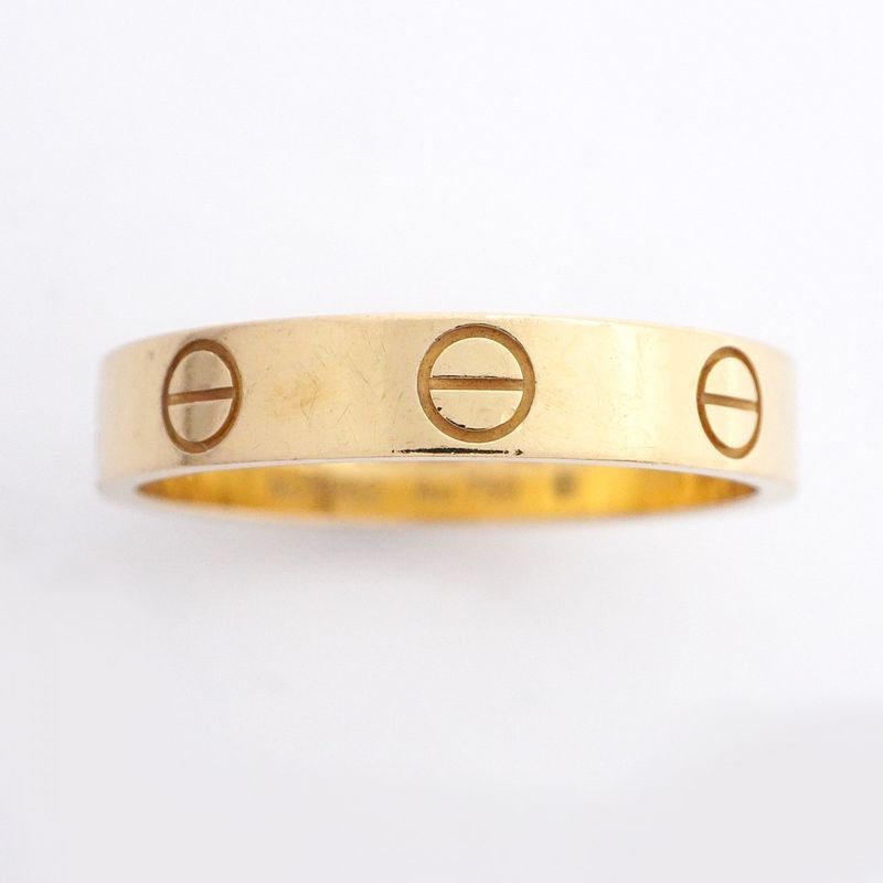 Cartier Ring Mini Love 18K Yellow Gold Yellow Gold #53 Ladies