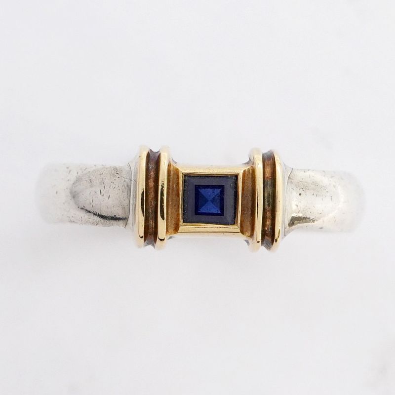 Tiffany & Co Ring Combination 18K Yellow Gold Yellow Gold Silver 925 Sapphire