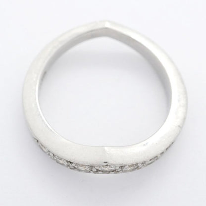 Tiffany & Co Ring V Band 7PD Pt950 Platinum Diamond #10.5 Ladies