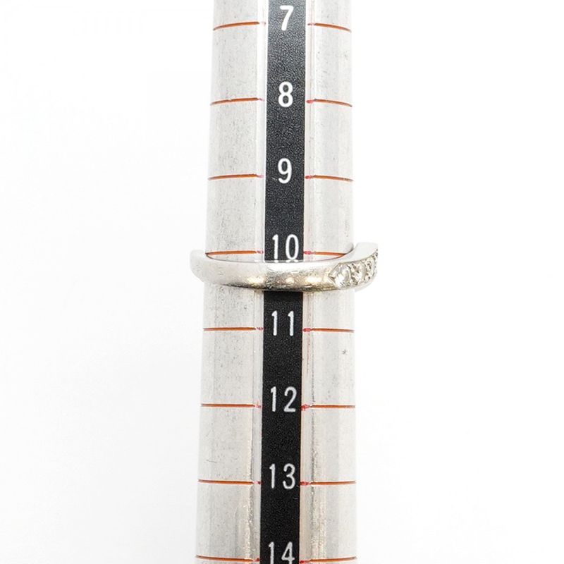 Tiffany & Co Ring V Band 7PD Pt950 Platinum Diamond #10.5 Ladies