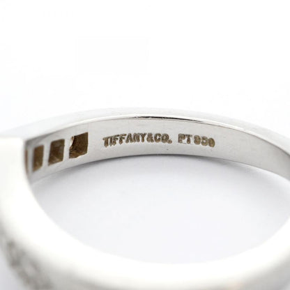 Tiffany & Co Ring V Band 7PD Pt950 Platinum Diamond #10.5 Ladies