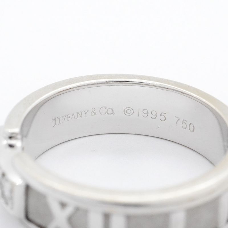 Tiffany & Co Ring Atlas 3PD 18K White Gold White Gold Diamond #10 Ladies