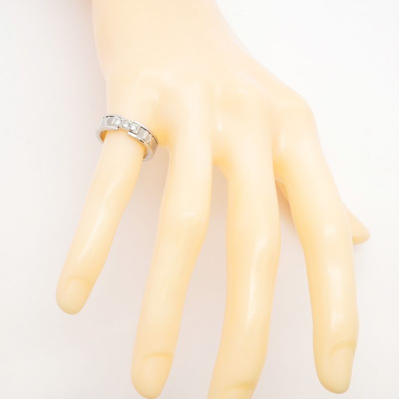 Tiffany & Co Ring Atlas 3PD 18K White Gold White Gold Diamond #10 Ladies