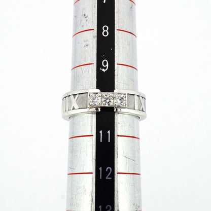 Tiffany & Co Ring Atlas 3PD 18K White Gold White Gold Diamond #10 Ladies