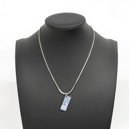 Christian Dior Necklace Trotter Metal Silver White Blue Women's