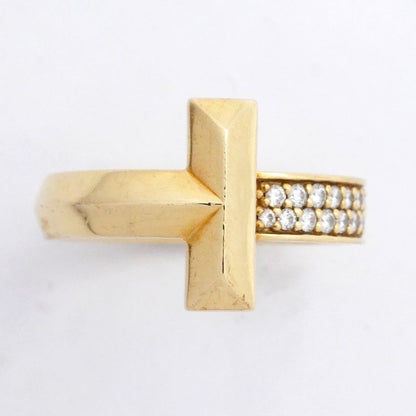 Tiffany & Co Ring T One 18K Yellow Gold Yellow Gold Diamond 0.24ct 15.5 Men