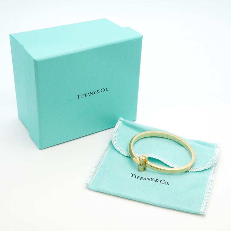 Tiffany & Co Bangle T One 18K Yellow Gold Yellow Gold Men Women Unisex