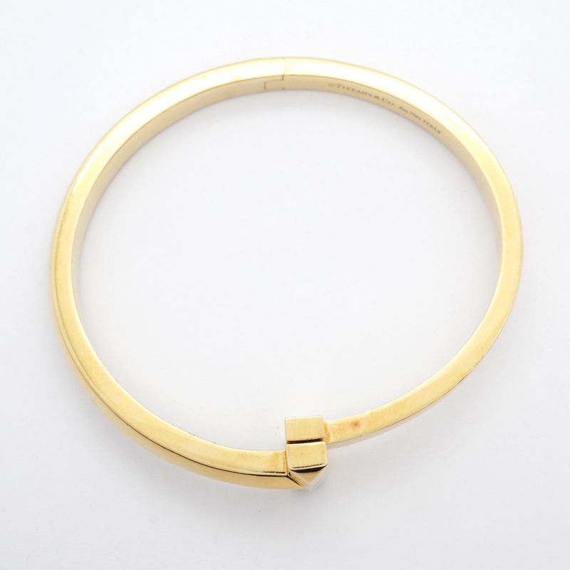 Tiffany & Co Bangle T One 18K Yellow Gold Yellow Gold Men Women Unisex