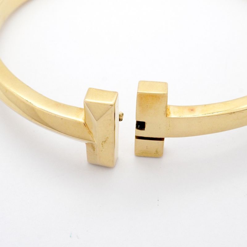 Tiffany & Co Bangle T One 18K Yellow Gold Yellow Gold Men Women Unisex