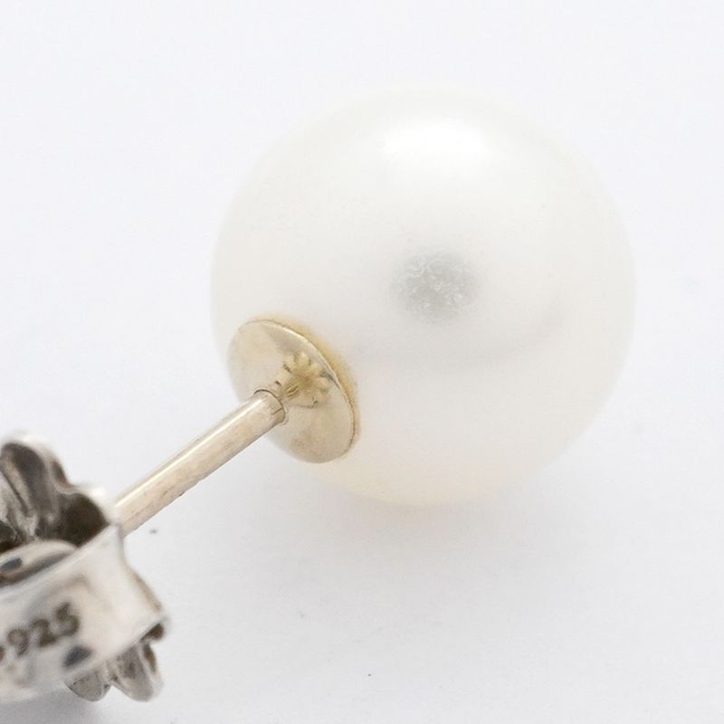 Tiffany & Co Earrings Silver 925 Pearl Ladies