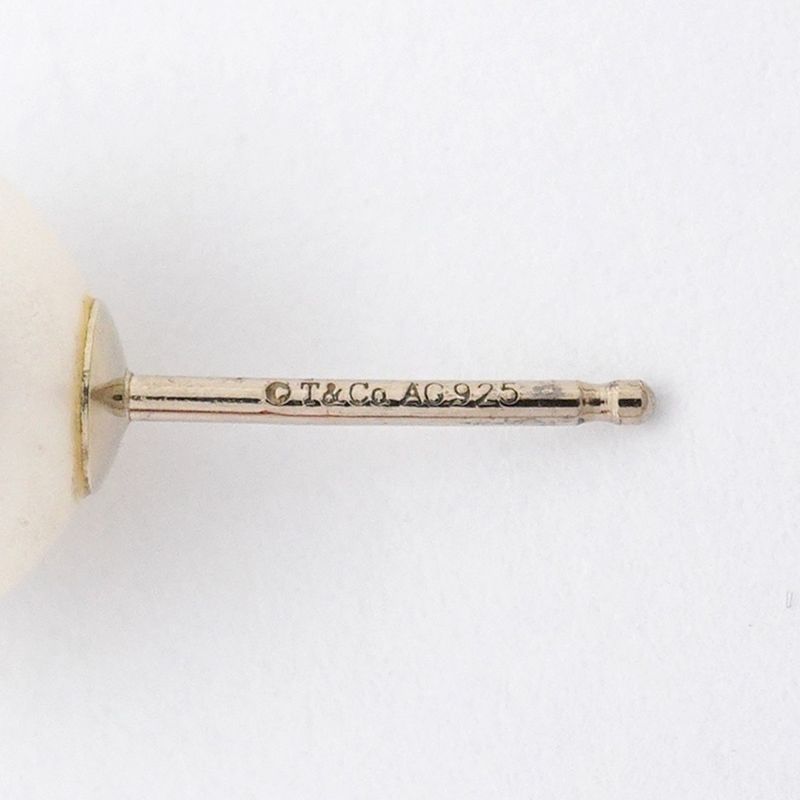 Tiffany & Co Earrings Silver 925 Pearl Ladies