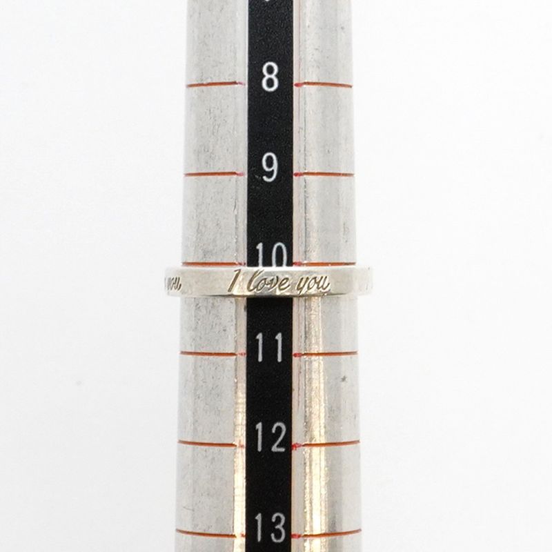 Tiffany & Co Ring Notes I Love You Silver 925 Size 10 Ladies