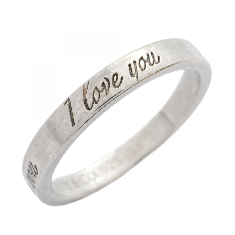 Tiffany & Co Ring Notes I Love You Silver 925 Size 10 Ladies