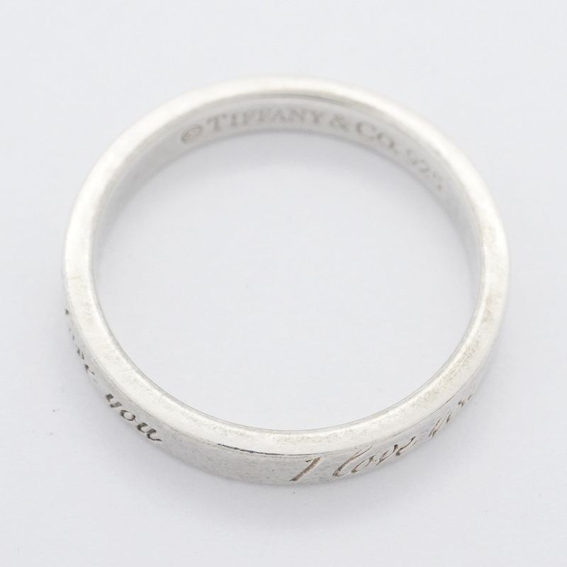 Tiffany & Co Ring Notes I Love You Silver 925 Size 10 Ladies