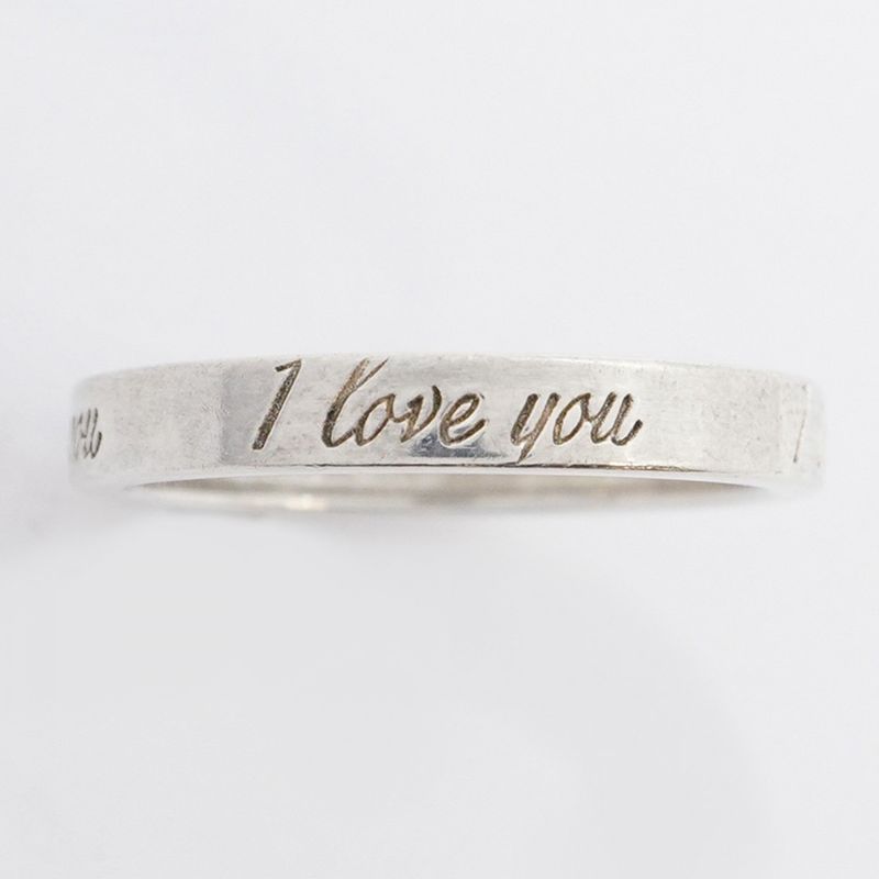 Tiffany & Co Ring Notes I Love You Silver 925 Size 10 Ladies
