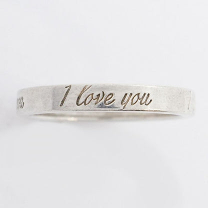Tiffany & Co Ring Notes I Love You Silver 925 Size 10 Ladies