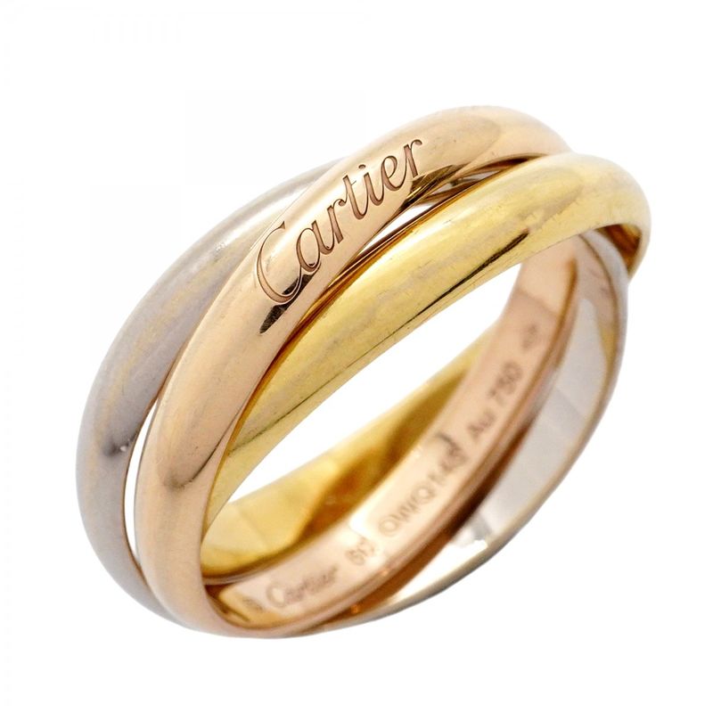 Cartier Ring Trinity Classic Model 18K Yellow Gold Yellow Gold 18K White Gold