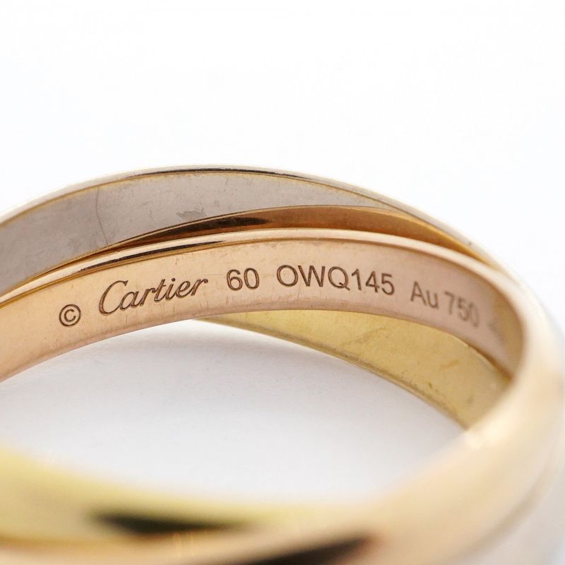 Cartier Ring Trinity Classic Model 18K Yellow Gold Yellow Gold 18K White Gold