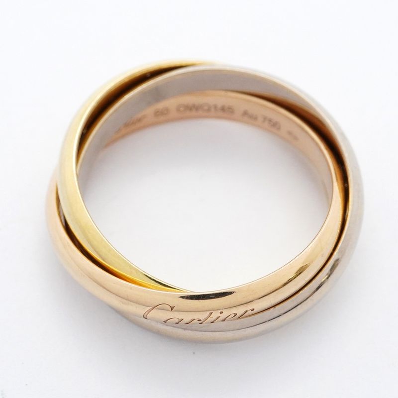Cartier Ring Trinity Classic Model 18K Yellow Gold Yellow Gold 18K White Gold