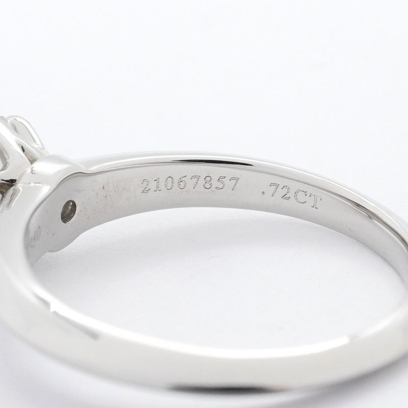 Tiffany & Co Ring Solitaire 1PD Pt950 Platinum Diamond 0.72ct 8 Ladies