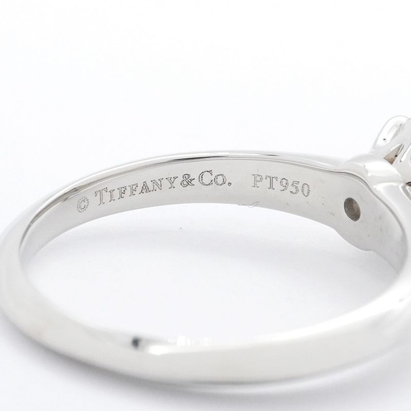 Tiffany & Co Ring Solitaire 1PD Pt950 Platinum Diamond 0.72ct 8 Ladies
